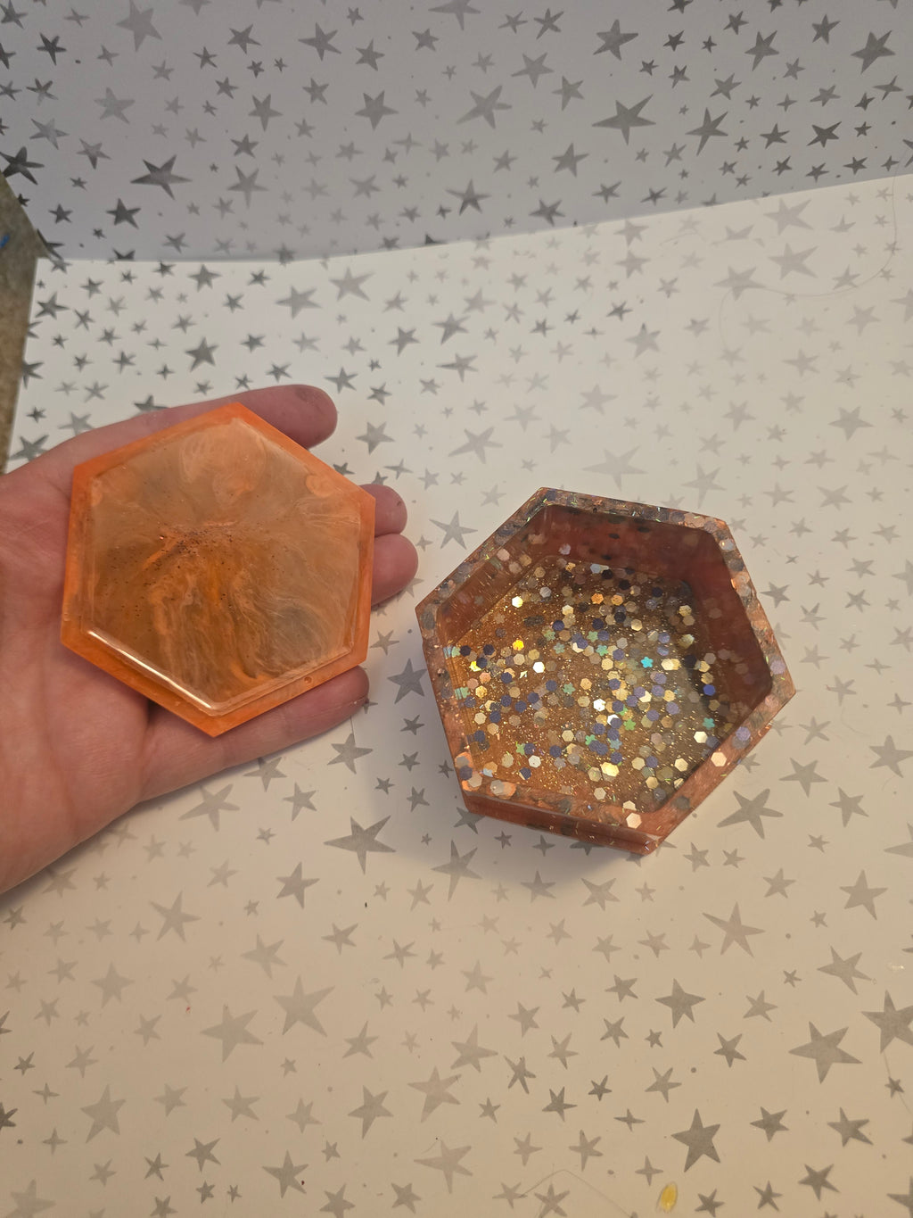 Orange jewelry holder